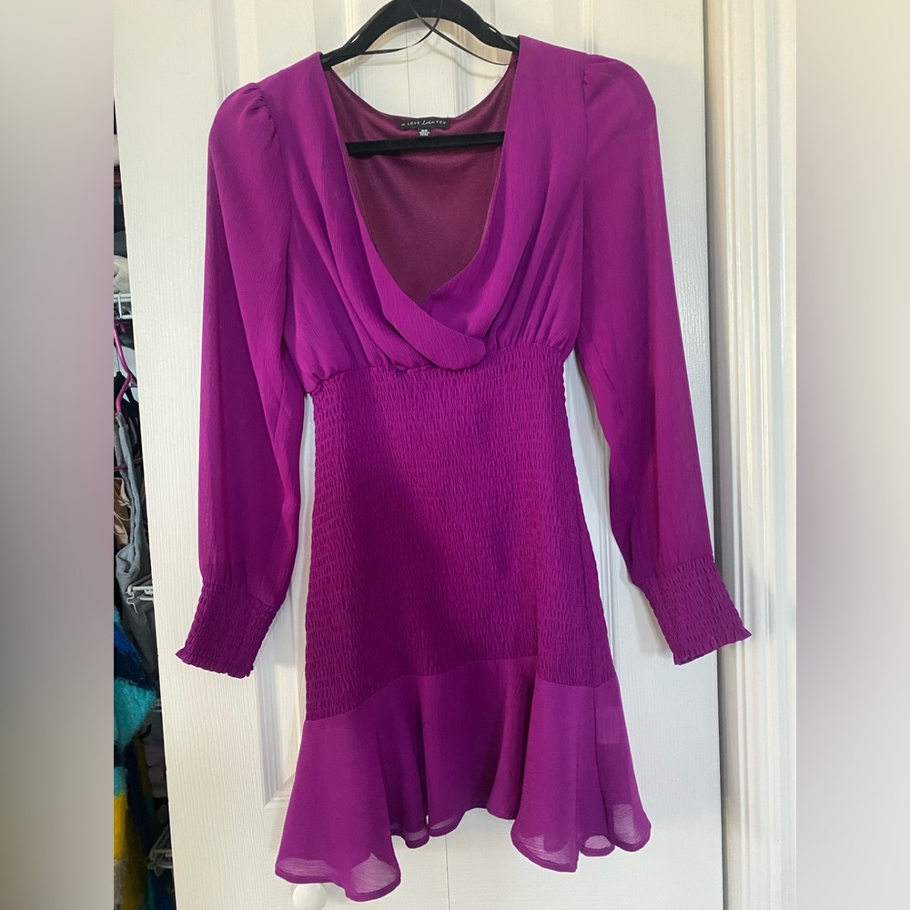 WORN ONCE L/S SMOCKED BOTTOM DRESS FROM SOUTH MOON UNDER